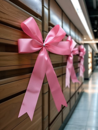 A compelling breast cancer awareness billboard in a busy shopping mall, designed to raise awareness, encourage early detection, and advocate for research The vibrant visuals and powerful message aim to reach a wide audience, fostering community engagement and support AI Generativeの素材