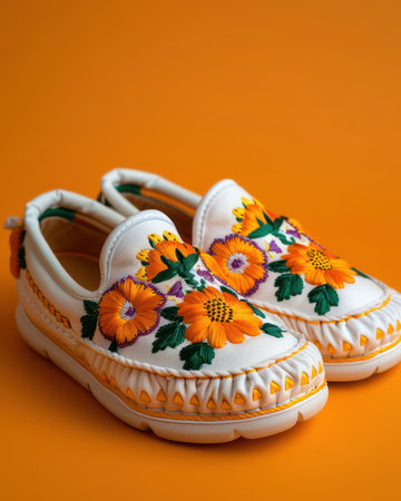 Vibrant and well-worn, traditional Latin American dance shoes are more than footwear; they are cultural treasures Handcrafted with intricate details and colorful accents, these shoes embody the spirit of celebration and artistry found in dances like salsa, tango, and folkloric performances AI Generativeの素材