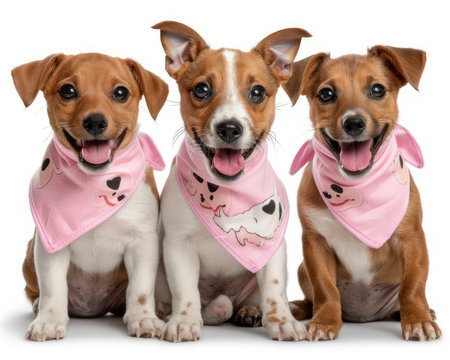 Pink ribbon dog bandanas are a stylish way for pet owners to show support for breast cancer awareness and raise funds for research These accessories allow dogs to participate in campaigns, promoting health and spreading the message of prevention and early detection AI Generativeの素材
