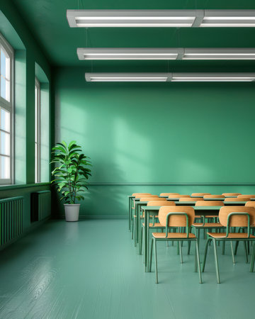 A team of dedicated teachers collaborate, transforming their classroom into a vibrant and engaging learning environment From colorful decorations to thoughtfully placed learning materials, their efforts ensure a successful start to the new school year, fostering a positive and stimulating learning space for their students AI Generativeの素材