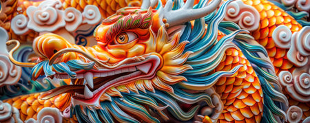 Immerse yourself in the magic of a fantastical carnival parade! Witness breathtaking floats adorned with mythical creatures, vibrant colors, and elaborate fantasy art  Experience the enchantment of mythical beasts brought to life in a spectacular display of artistry and imagination AI Generativeの素材