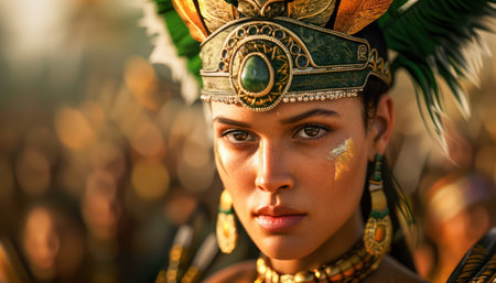 A vibrant carnival bursts with energy as performers in dazzling, sparkling costumes captivate audiences Electrifying dance moves and shimmering attire create a spectacle of color and movement, celebrating the joy and excitement of this festive occasion AI Generativeの素材