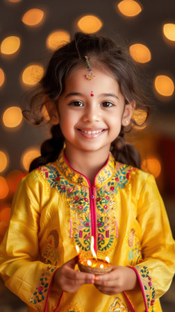 Capture the magic of Diwali with this stunning image Vibrant colors and sparkling details illuminate the joyful faces of children holding sparklers This high-resolution photo perfectly embodies the festive spirit and celebration of Diwali, making it ideal for anyone who cherishes this joyous occasion AI Generativeの素材
