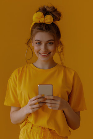 A tech enthusiast beams with excitement, holding aloft a shiny new gadget Their eyes sparkle with the joy of a successful purchase, capturing the thrill of discovering cutting-edge technology The image perfectly encapsulates the excitement of tech shopping and the allure of new gadgets, ideal for e-commerce and enthusiast marketing AI Generativeの素材