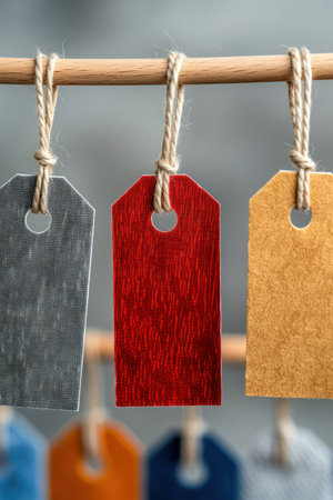 Black Friday deals explode with clothing rack tags adorned in bold red and black discounts Discover unbeatable savings on stylish fashion apparel during the ultimate shopping extravaganza Don't miss out on the hottest deals of the year! AI Generativeの素材