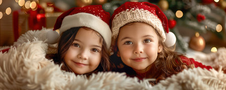 Delightful images of children dressed in charming Christmas costumes Capture the joy and innocence of the holiday season with these adorable photos Perfect for creating festive cards, gifts, and social media posts  Celebrate the magic of Christmas with these sweet and playful moments AI Generativeの素材