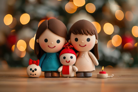 A warm, glowing Hanukkah menorah takes center stage, illuminating a joyful family gathered in celebration Laughter and love fill the air as they share the traditions of the Festival of Lights, embracing their Jewish heritage with heartwarming unity AI Generativeの素材