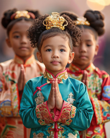 A vibrant celebration of Black History Month, showcasing the beauty and pride of African American heritage Children adorned in traditional attire, radiating joy and cultural authenticity A timeless reminder of the rich legacy and vibrant traditions of the African diaspora AI Generativeの素材