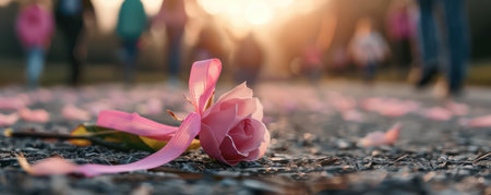 Join the World Cancer Day Community Walk! Walk with us, raise awareness, and support cancer research and survivors A collective effort for a cancer-free future Walk, support, and make a difference AI Generativeの素材