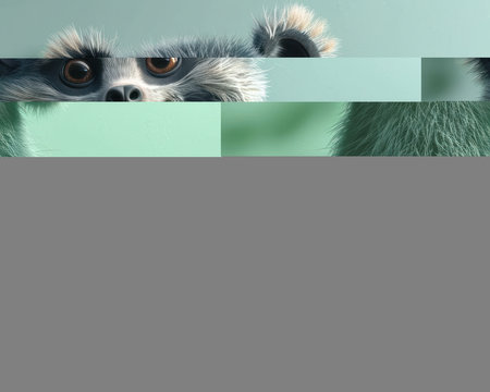 Introducing an irresistibly cute cartoon animal with heart-melting eyes, holding a blank sign board on a soothing green backdrop Ideal for enchanting greeting cards, whimsical invitations, captivating promotional materials, and unleashing your creativity It's a visual treat that will brighten any project with its undeniable charm AI Generativeの素材