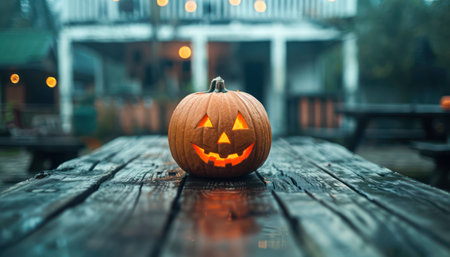 Creative Jack-o&#39;-Lantern Ideas for Parents and Kids: Fun Halloween Crafts to Make Together, Featuring Fresh and Unique Designs AI Generativeの素材