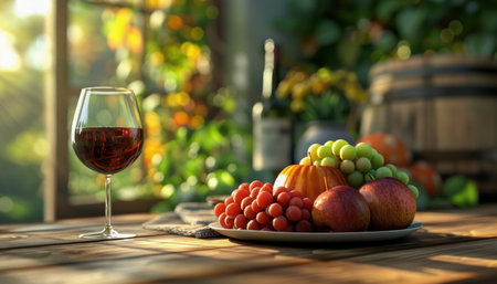 A heartwarming scene of family and friends gathered around a beautifully laden Thanksgiving table Laughter and conversation fill the air as they share gratitude and delicious food, capturing the true spirit of the holiday AI Generativeの素材