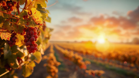A vibrant autumn orchard bursts with warm hues, perfect for fall activities and photography Golden leaves dance in the breeze, while crisp air fills the scene Harvest time brings a lively energy, capturing the beauty of nature&#39;s transition AI Generativeの素材