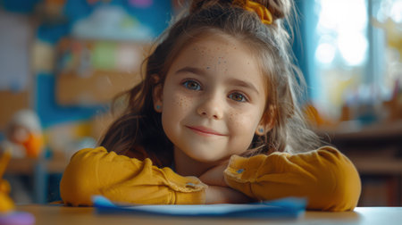 A vibrant classroom buzzes with the joy of learning Happy elementary students engage in educational activities, their smiles radiating the fun and enthusiasm of a back-to-school season This joyful atmosphere fosters growth, creativity, and a passion for knowledge, setting the stage for a successful future AI Generativeの素材