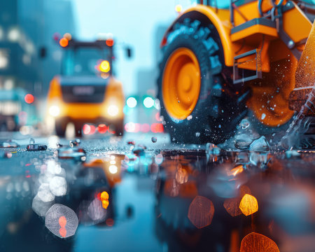 Road construction projects demand a robust safety approach This encompasses protecting workers through rigorous safety protocols, ensuring a secure development process, and minimizing risks to both construction personnel and the public By prioritizing safety, we create a safer environment for all involved AI Generativeの素材