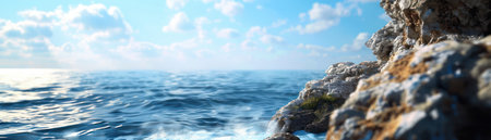 Experience the awe-inspiring beauty of a cliffside vista, where dramatic ocean views unfold before you Explore the rugged charm of coastal landscapes and witness the power of nature in all its glory Let the salty air invigorate your senses as you soak in the breathtaking scenery AI Generativeの素材