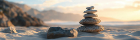 Embrace tranquility and well-being with restorative therapy Discover the power of mindfulness and meditation through guided imagery, relaxation techniques, and breathing exercises Reduce stress, manage anxiety, and enjoy improved sleep Find your inner peace and balance AI Generativeの素材