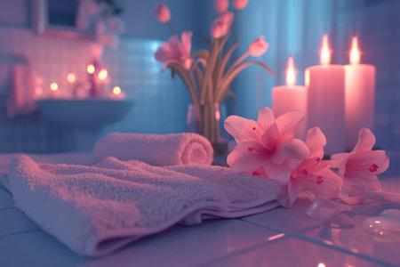 Escape to a world of luxury and rejuvenation Our spa retreat offers an unparalleled experience with soothing treatments, revitalizing activities, and serene tranquility Indulge in ultimate wellness and rediscover your inner peace AI Generativeの素材