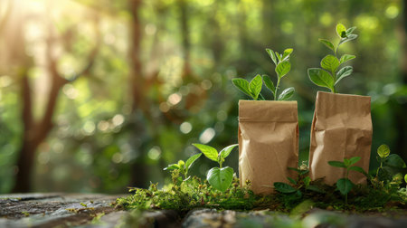 Embrace a greener future with sustainable packaging solutions! Our eco-friendly, biodegradable product packaging helps businesses make a difference Discover innovative options that prioritize environmental responsibility Choose biodegradable packaging and contribute to a healthier planet today AI Generativeの素材