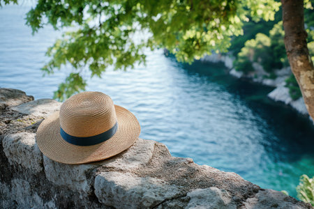 Escape to paradise with our sunhat collection Imagine yourself lounging under the shade of a stylish sunhat, soaking up the sun by the serene sea Our sunhats are designed for effortless style and comfort, allowing you to embrace the sun, sea, and relaxation on your perfect beach getaway AI Generativeの素材