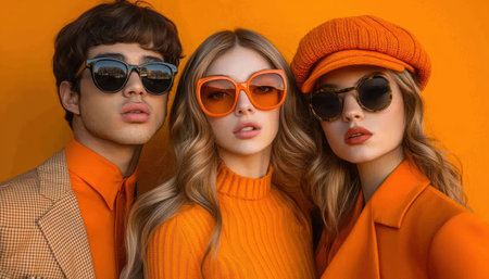 Get ready to groove! This retro celebration is all about the swinging 60s Expect to see friends decked out in groovy outfits and mod accessories, channeling the vintage fashion inspiration of the era Prepare to dance to the beat of a vibrant, retro atmosphere AI Generativeの素材