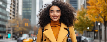 Capture the pulse of the city with a vibrant urban fashion shoot Pose against the backdrop of bustling downtown streets, showcasing the latest trends in street style photography Let the concrete jungle be your runway, and express your unique fashion vision AI Generativeの素材