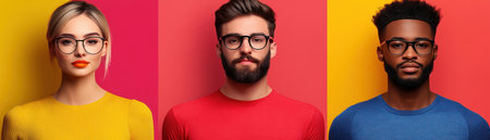 Three friends, transformed into comic book heroes, strike dynamic poses at a vibrant themed party Bold capes billow, masks gleam, and vibrant colors clash in a playful display of superheroic camaraderie Every detail, from the intricate costumes to the dynamic poses, screams comic book fun AI Generativeの素材