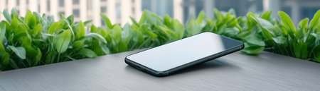 Showcase your app, website, or social media designs with this clean and modern smartphone mockup Set in a casual environment, this mockup provides a realistic and engaging presentation Its sleek design and high-quality visuals will instantly capture attention and elevate your promotional efforts AI Generativeの素材