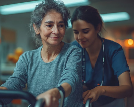 Enhance your mobility and regain strength with personalized physiotherapy Our experienced therapists guide you through tailored exercises to support your rehabilitation and recovery journey From injury recovery to post-surgery care, we empower you to achieve optimal functional independence AI Generativeの素材