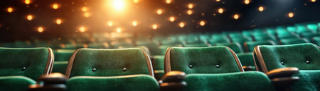 The hushed grandeur of a vintage auditorium awaits Empty velvet seats, silent and expectant, whisper tales of past performances Every corner echoes with history, a timeless stage yearning for the next act The dark theater, steeped in nostalgia, waits for the show to begin AI Generativeの素材