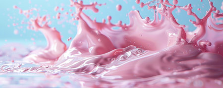 This vibrant background radiates cheerful energy with its abstract, pastel pink texture and playful splash Perfect for branding, marketing, and social media, it evokes joy and positivity, making it ideal for capturing attention and conveying a lighthearted message AI Generativeの素材