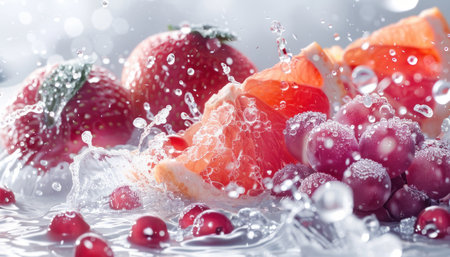 Capture the essence of vibrant energy and pure joy with our "Fresh Fruit Splash" photography Vivid colors burst from juicy, fresh fruit, creating a visual symphony that invigorates the senses Our creative lens celebrates the beauty of nature, inspiring happiness and innovation in every frame AI Generativeの素材