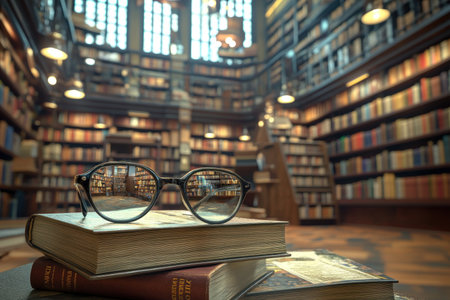 Step into a haven of tranquility, where stacks of books beckon and glasses of inspiration await This serene bookstore invites you to lose yourself in the joy of reading, surrounded by the comforting aroma of aged pages and the soft whispers of stories waiting to be discovered AI Generativeの素材