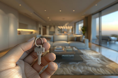 Imagine a modern home that's both stylish and secure, where comfort and peace reign supreme This is your dream home, a haven of relaxation and organization, offering a feeling of safety and control Unlock the door to a balanced lifestyle and find your perfect sanctuary AI Generativeの素材