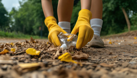 A dedicated group of volunteers embarked on a mission to protect nature, clearing plastic waste from a scenic hiking trail Their efforts not only restored the trail's beauty but also promoted environmental responsibility and emphasized the importance of preserving our natural spaces AI Generativeの素材