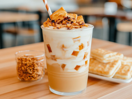 Craving creamy indulgence? Our Milk Cafe offers a unique selection of specialty drinks made with the finest artisan milk Experience the rich, flavorful difference of crafted dairy in every sip Discover your new favorite milk-based beverage today! AI Generativeの素材