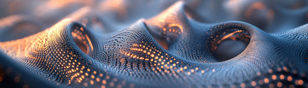 Dive into a mesmerizing visual symphony where abstract aqua spirals dance in hypnotic harmony Intertwined patterns converge and swirl, creating a captivating visual journey that captivates the eye and draws you into its mesmerizing depths AI Generativeの素材