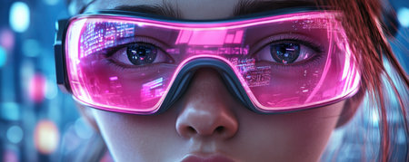 Imagine a city bathed in neon, where towering skyscrapers pierce the sky and sleek, futuristic vehicles zip through the streets The inhabitants sport cutting-edge fashion, adorned with bold lines and sharp angles Their eyes shielded by neon-hued sunglasses, they exude an air of cool confidence, embodying the edgy allure of AI Generativeの素材