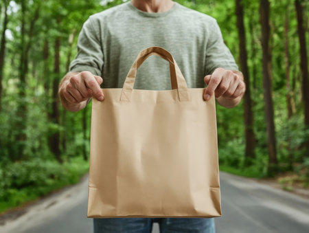 This eco-friendly tote bag is the perfect sustainable choice for your daily shopping Made from recycled materials, it's reusable, stylish, and designed to reduce your environmental impact Its clean and simple design makes it versatile for any occasion Choose sustainability without sacrificing style AI Generativeの素材