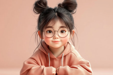 This digital illustration captures a charming and strong anime girl radiating confidence and empowerment With a determined stance and soft color palette, she embodies the spirit of "Girl Power" Her kawaii style and positive energy create a heartwarming image that celebrates strength and femininity AI Generativeの素材