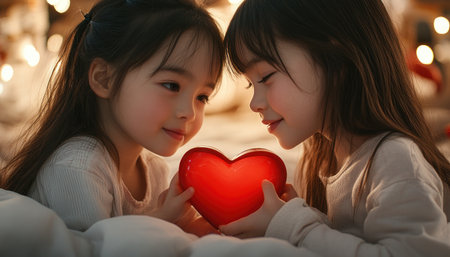 A heartwarming photograph captures the essence of a mother-daughter bond Their eyes sparkle with shared joy, their smiles radiate love and affection This moment is a testament to their unbreakable connection, a picture of pure happiness that speaks volumes about the strength of their relationship AI Generativeの素材