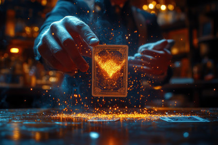 Prepare to be amazed! An expert magician weaves magic with sparklers, dazzling your audience with sleight of hand illusions Expect wonder, skill, and incredible feats that defy belief This captivating performance will leave everyone in awe AI Generativeの素材
