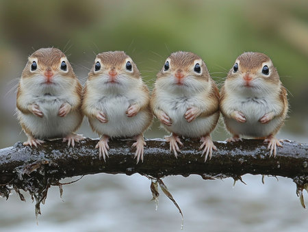 Witness the inspiring power of teamwork as adorable squirrels, tiny but tenacious, collaborate to conquer a daunting task Their united efforts demonstrate the strength in numbers, reminding us that even the smallest beings can achieve greatness when working together This heartwarming spectacle inspires us to embrace collaboration and strive for AI Generativeの素材