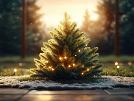 Imagine a cozy corner bathed in the warm glow of festive lights A Christmas tree stands tall, its branches adorned with twinkling ornaments, radiating holiday cheer The air is filled with the scent of pine and the promise of joyful celebrations This is the essence of a cozy Christmas, where AI Generativeの素材