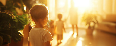 Warmth and love radiate from a family gathering, where togetherness fosters security and joy The moment is a beautiful and inspiring testament to the power of connection, reminding us of the importance of family AI Generativeの素材