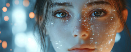 This AI-generated portrait is a testament to the power of neural networks It showcases the incredible detail and emotional depth that digital intelligence can achieve in creating lifelike human features A stunning example of AI's potential in art and design, this masterpiece offers a glimpse into the future of visual AI Generativeの素材