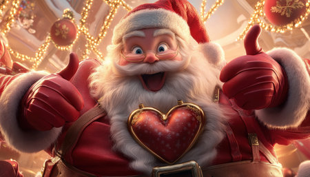 Santa Claus embodies the spirit of Christmas, spreading joy and generosity with a heart overflowing with kindness His jolly demeanor and festive spirit bring cheer to all, reminding us of the true meaning of the holiday season: giving, love, and togetherness AI Generativeの素材