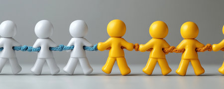 This presentation showcases the transformative power of teamwork and unity Through inspiring images of people collaborating, it emphasizes the strength that comes from working together to achieve seemingly impossible goals The message highlights the importance of collaboration in overcoming challenges and reaching new heights AI Generativeの素材