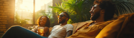 A tapestry of laughter and conversation weaves through a joyful family gathering Shared memories bloom, bringing warmth and connection The essence of togetherness is captured in every smile, every embrace, creating a cherished moment that will be remembered for years to come AI Generativeの素材