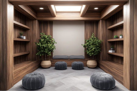 Seek solace and support in our serene therapy room Designed with calming elements, it offers a safe and comfortable space for healing and growth Experience the peace of mind needed to explore your emotions and embark on your journey to well-being AI Generativeの素材
